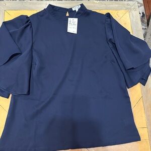 TCEC Navy Blouse NWT
